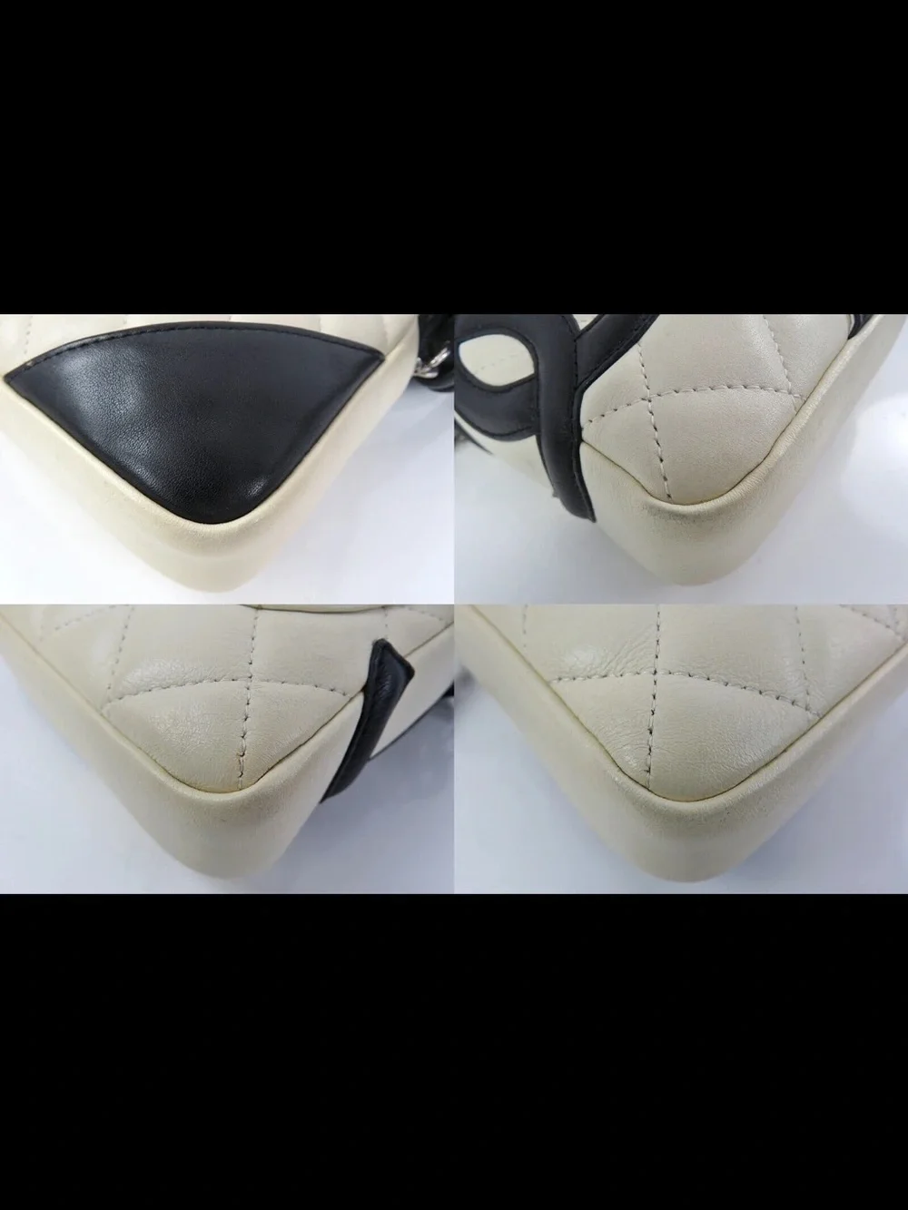 Chanel Two-Tone Quilted Crossbody Bag in Cream and Black